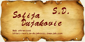 Sofija Dujaković vizit kartica